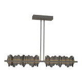 Hildene LED Linear Suspension in Natural Iron, Black by Hubbardton Forge