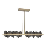 Hildene LED Linear Suspension in Soft Gold, Black by Hubbardton Forge