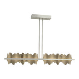 Hildene LED Linear Suspension in Sterling, Soft Gold by Hubbardton Forge