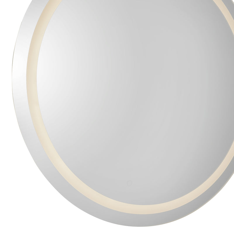 Hillmont Round Lighting Mirror Large By Kuzco Detailed View