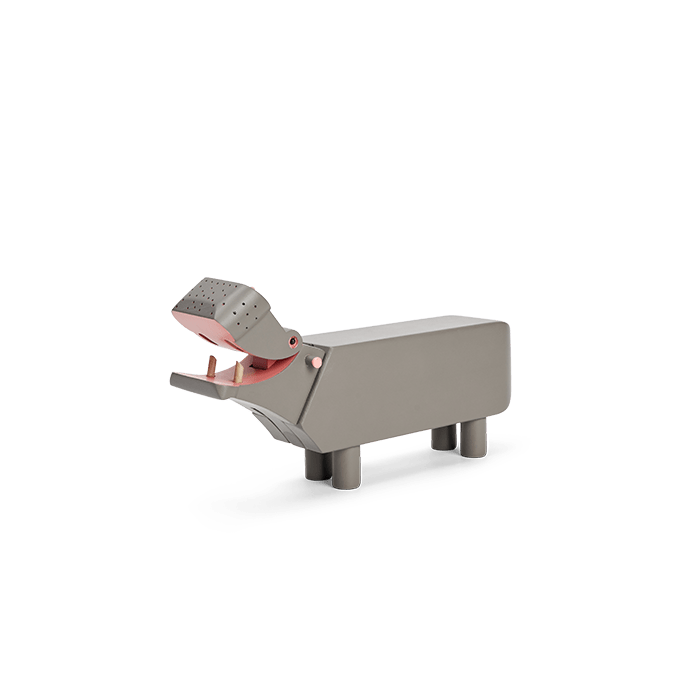 Kay Bojesen Hippo, Grey, H: 3.5" By Kay Bojesen