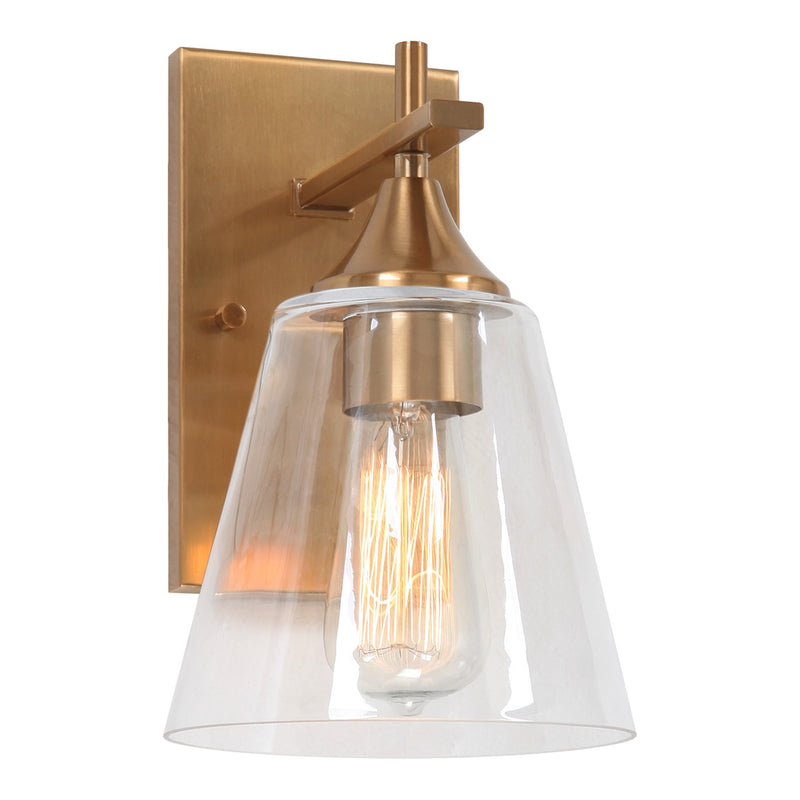 Hollis Wall Sconce 7 Inch Aged Gold Brass