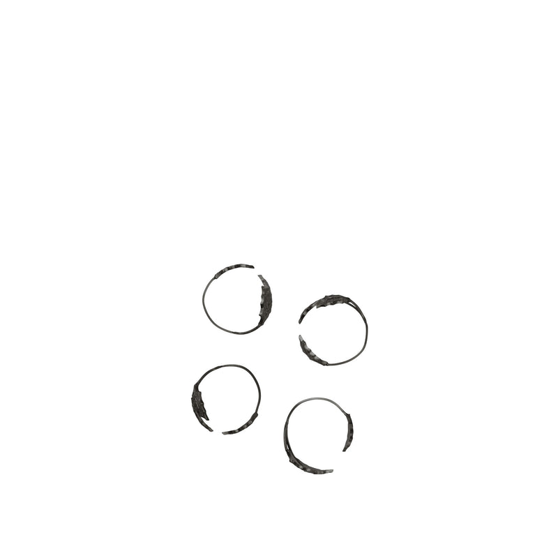 Holly Leaf Napkin Rings - Black Brass by Ferm Living