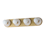 Hollywood Sconce Vanity Light Whit Alabaster / Natural Aged Brass by Maxim Lighting