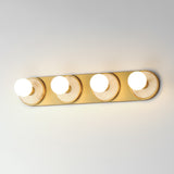 Hollywood Sconce Vanity Light Whit Alabaster / Natural Aged Brass by Maxim Lighting