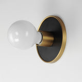 Hollywood Wall Light Black Natural Aged Brass By Maxim Lighting Side View