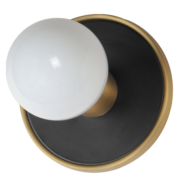 Hollywood Wall Light Black Natural Aged Brass By Maxim Lighting