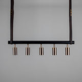 Holmes Chandelier - Matte Black / Antique Brass