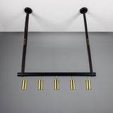 Holmes Chandelier - Matte Black / Polished Brass