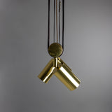 Holmes Chandelier - Matte Black / Polished Brass