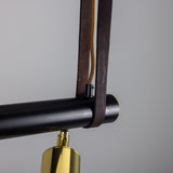 Holmes Chandelier - Matte Black / Polished Brass