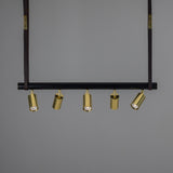 Holmes Chandelier - Matte Black / Polished Brass