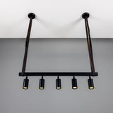 Holmes Chandelier Matte Black / Satin Brass