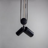Holmes Chandelier Matte Black / Satin Brass