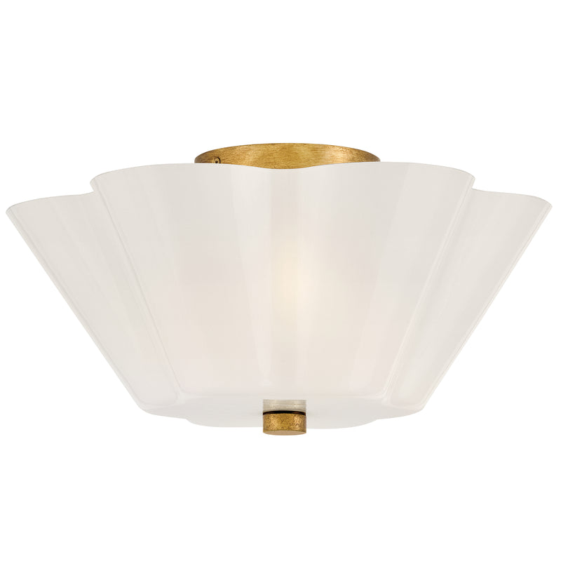 Honey Semi Flush Mount Distressed Brass By Lark Living