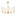 Honey Single Tier Chandelier - Distressed Brass
