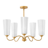 Honey Single Tier Chandelier - Distressed Brass
