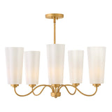 Honey Single Tier Chandelier - Distressed Brass