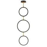 Hoopla LED Pendant by ET2 - 3-Light Black / Gold