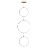 Hoopla LED Pendant by ET2 - 3-Light, White/Gold