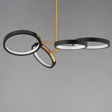 Hoopla LED Pendant by ET2 - 4-Light, Black / Gold