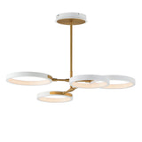 Hoopla LED Pendant by ET2 - 4-Light, White/Gold