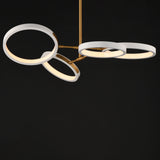 Hoopla LED Pendant by ET2 - 4-Light, White/Gold