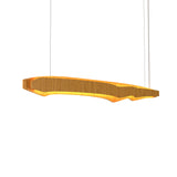 Horizon Linear Pendant By Accord Lighting, Finish: Cathedral Freijo