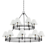 Howard Chandelier - 15 Light - Aged Brass with Distressed Bronze by Hudson Valley