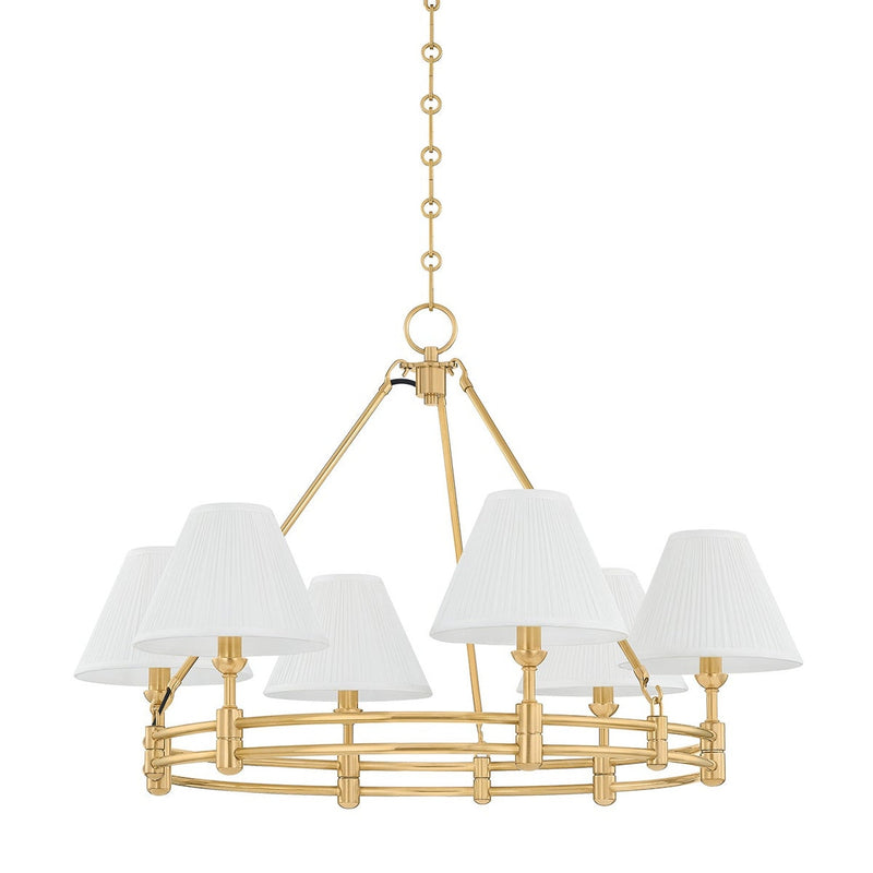 Howard Chandelier - 6 Light - Aged Brass by Hudson Valley