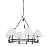 Howard Chandelier - 6 Light - Aged Brass with Distressed Bronze by Hudson Valley