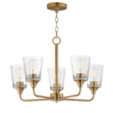 Hudson Chandelier Natural Aged Brass by Maxim Lighting