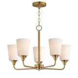 Hudson Chandelier Natural Aged Brass by Maxim Lighting