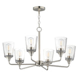 Hudson Chandelier Satin Nickel by Maxim Lighting