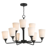 Hudson Multi-Tier Chandelier Black by Maxim Lighting