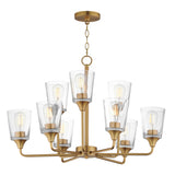 Hudson Multi-Tier Chandelier Natural Aged Brass by Maxim Lighting