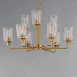 Hudson Multi-Tier Chandelier Natural Aged Brass by Maxim Lighting