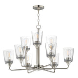Hudson Multi-Tier Chandelier Satin Nickel by Maxim Lighting