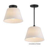 Hudson Semi-Flush Mount Black by Maxim Lighting