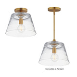 Hudson Semi-Flush Mount Natural Aged Brass by Maxim Lighting