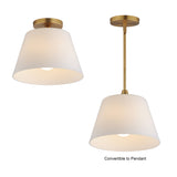 Hudson Semi-Flush Mount Natural Aged Brass by Maxim Lighting