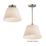 Hudson Semi-Flush Mount Satin Nickel by Maxim Lighting