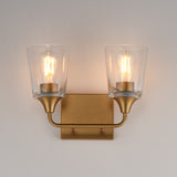 Hudson Vanity Light Natural Aged Brass by Maxim Lighting