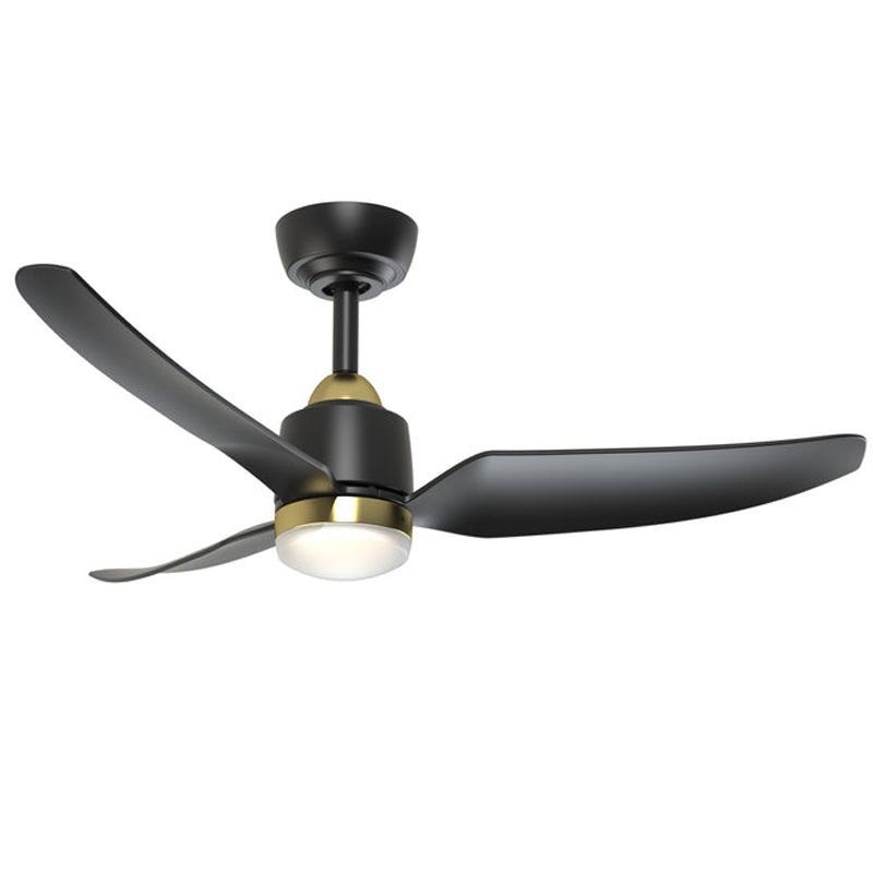 Hugo CCT Ceiling Fan Brushed Gold Matte Black By Kuzco 1