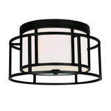 Hulton Flush Mount 15'' Matte Black
