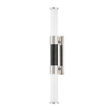 Huntington 2-Light Wall Sconce - Polished Nickel with Black by Hudson Valley