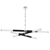 Huntington Chandelier - Polished Nickel with Black by Hudson Valley