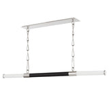 Huntington Linear Suspension - Polished Nickel with Black by Hudson Valley