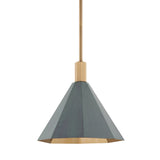 Huntley Pendant - Medium - Patina Brass with Verdigris by Troy Lighting