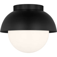 Hyde Flushmount — 8", Opal, Midnight Black